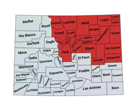 Bailey's Grand Junction Service Area Map