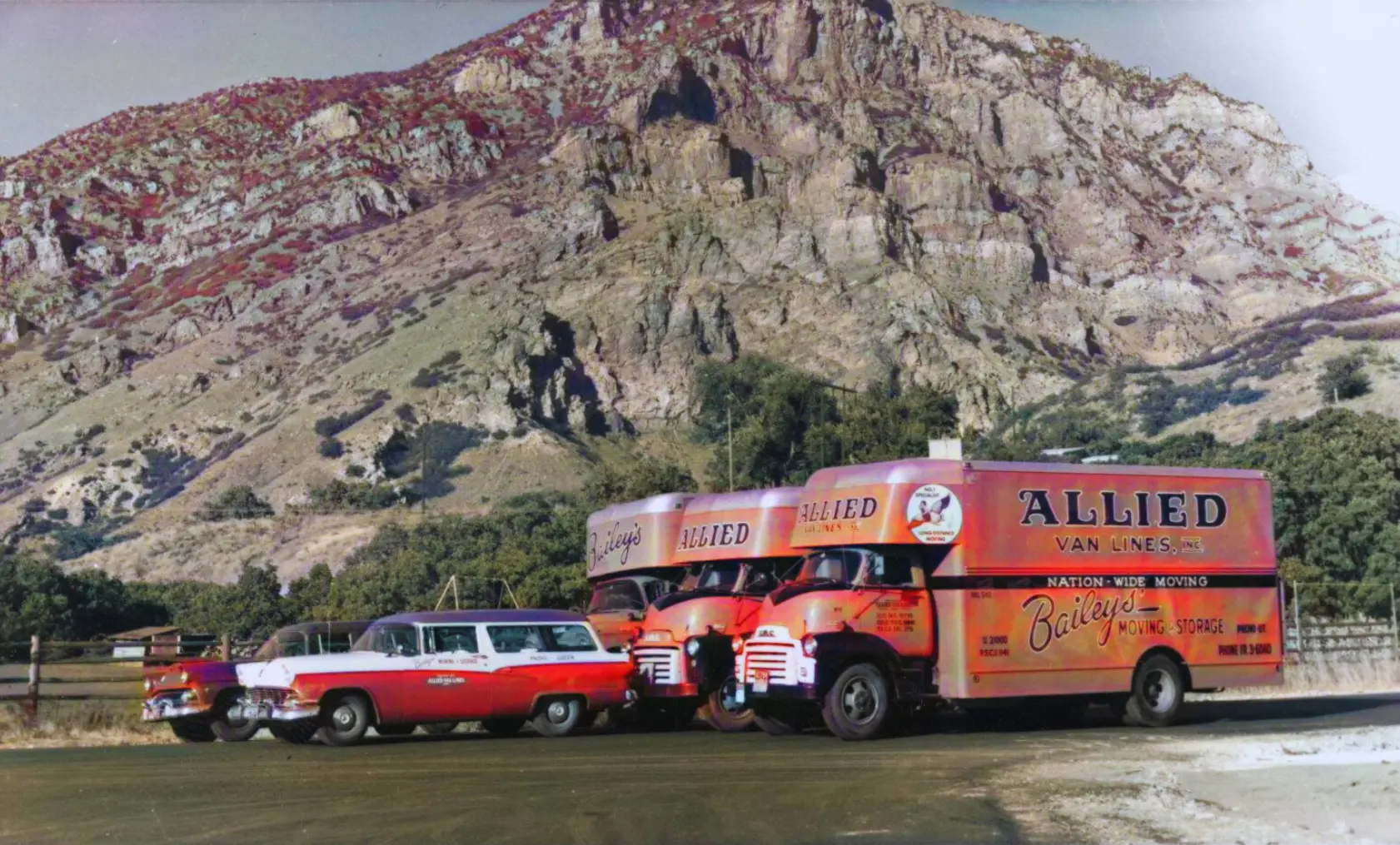 an Old Photograph of Bailey's Moving & Storage, moving company in Utah and Colorado.