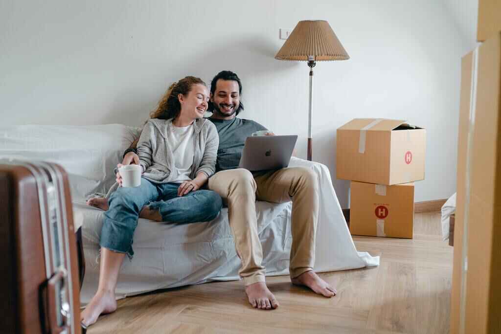Customer reviewing moving estimates and quotes