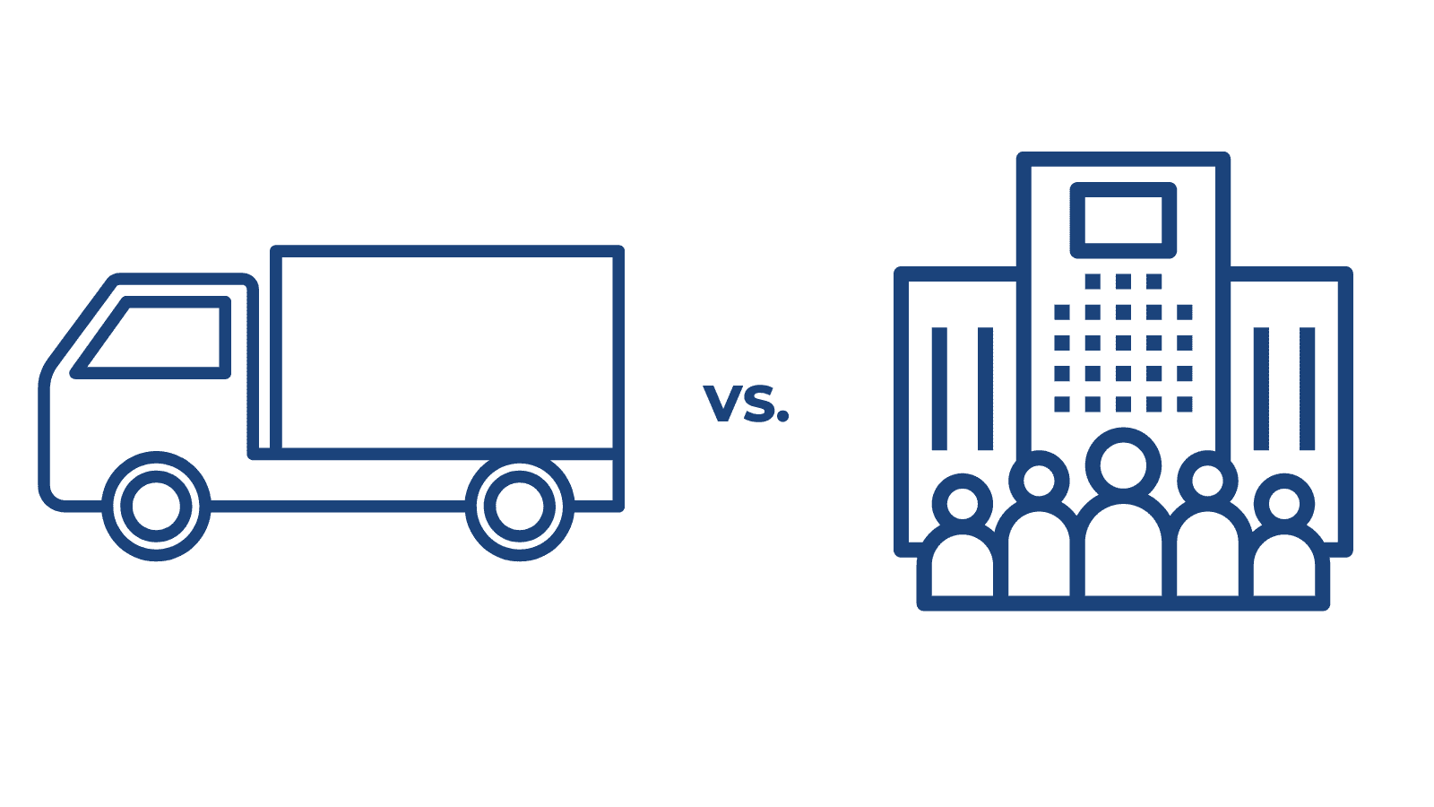 Diagram comparing van line networks versus franchise moving operations