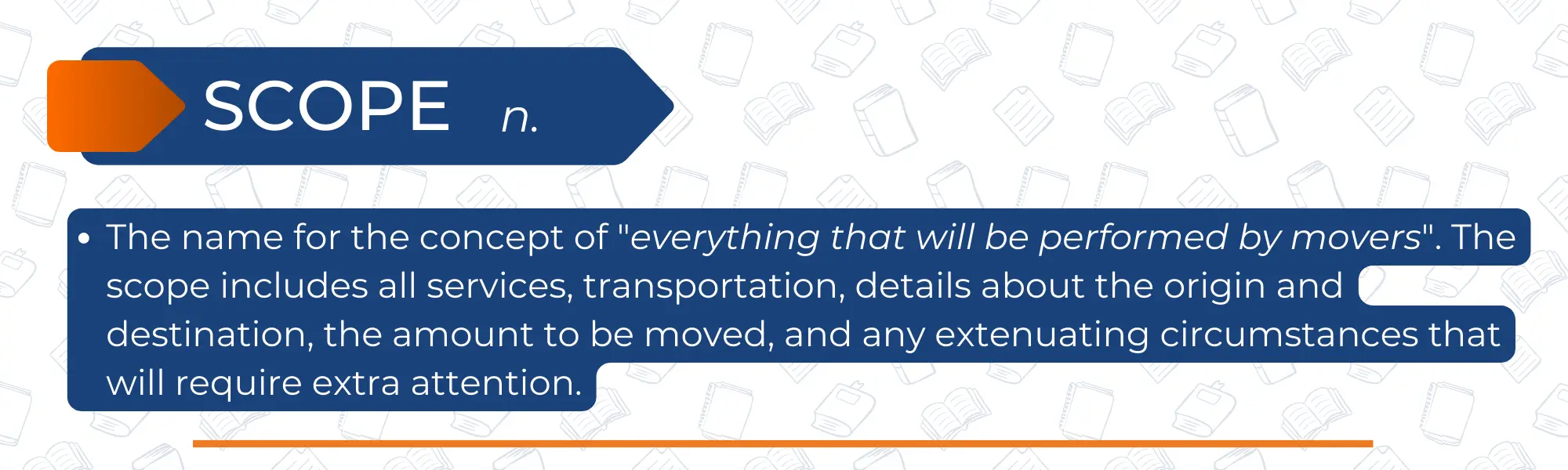 Example of a detailed moving estimate document